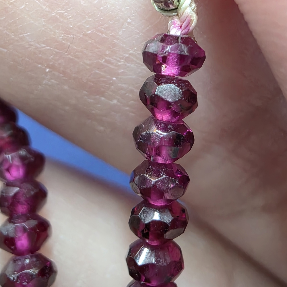 Ruby Red Faceted Teardrop Statement Necklace 16" … - image 6